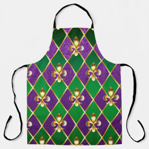 Jewellery Background Mardi Gras Apron