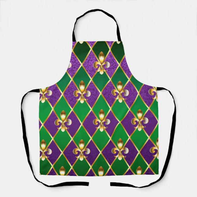 Jewellery Background Mardi Gras Apron (Front)