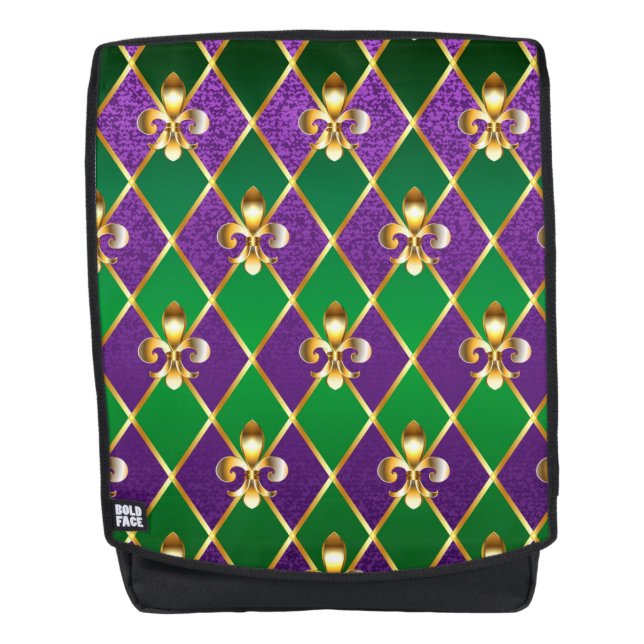Jewellery Background Mardi Gras Backpack (Front)