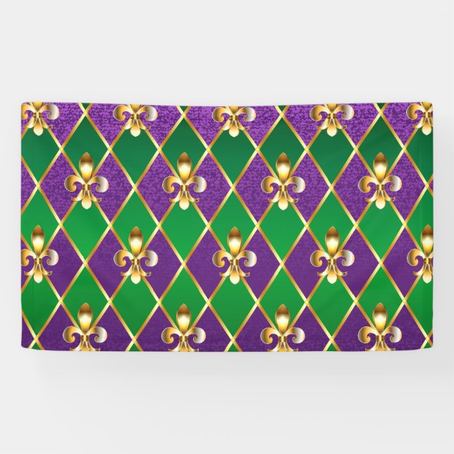 Jewellery Background Mardi Gras Banner (Horizontal)