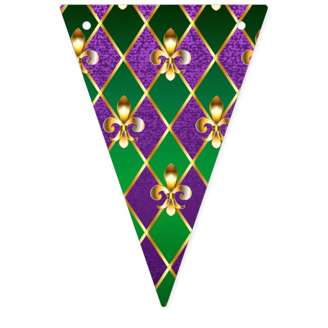 Jewellery Background Mardi Gras Bunting (First Flag)