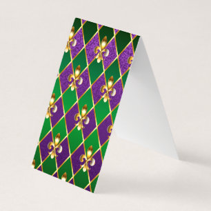 Jewellery Background Mardi Gras Business Card