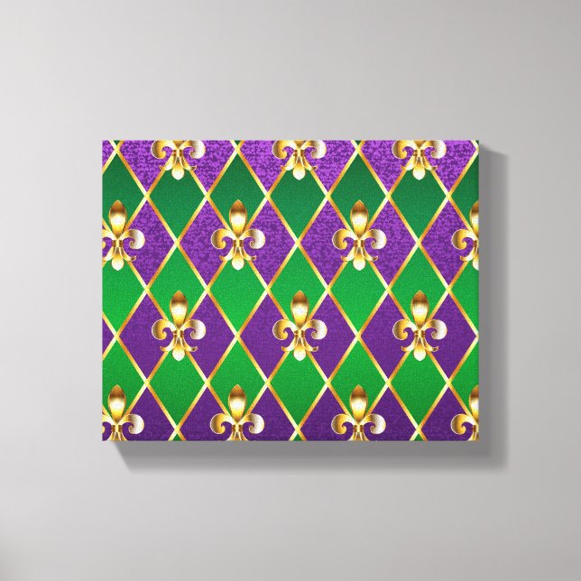 Jewellery Background Mardi Gras Canvas Print (Front)
