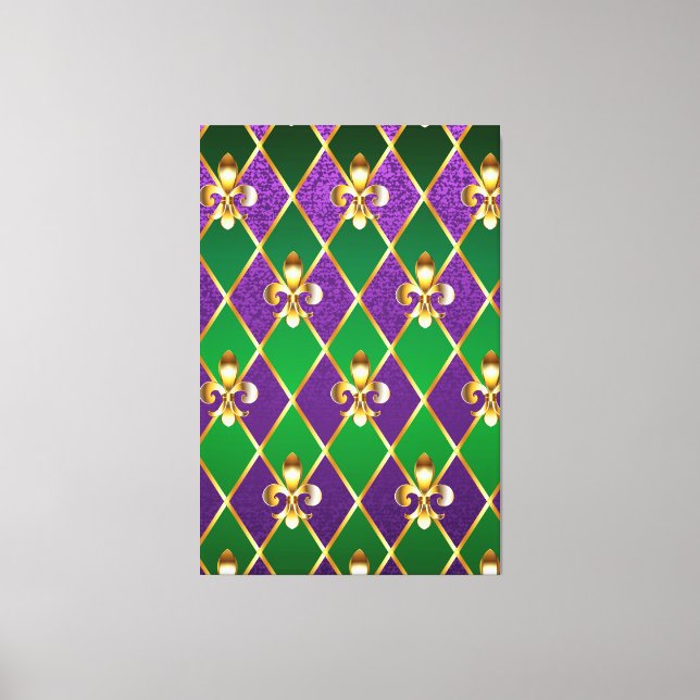 Jewellery Background Mardi Gras Canvas Print (Front)