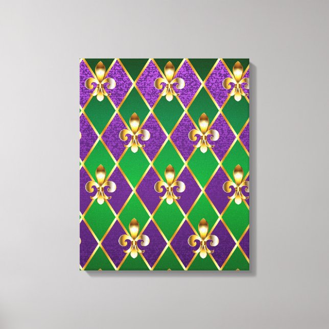Jewellery Background Mardi Gras Canvas Print (Front)