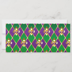 Jewellery Background Mardi Gras Card