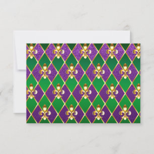 Jewellery Background Mardi Gras Card