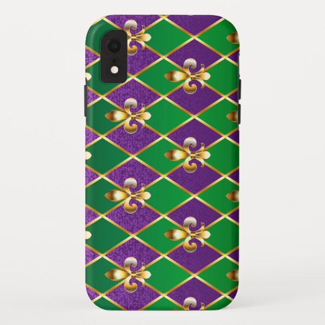 Jewellery Background Mardi Gras Case-Mate iPhone Case (Back)