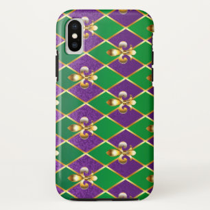 Jewellery Background Mardi Gras iPhone X Case