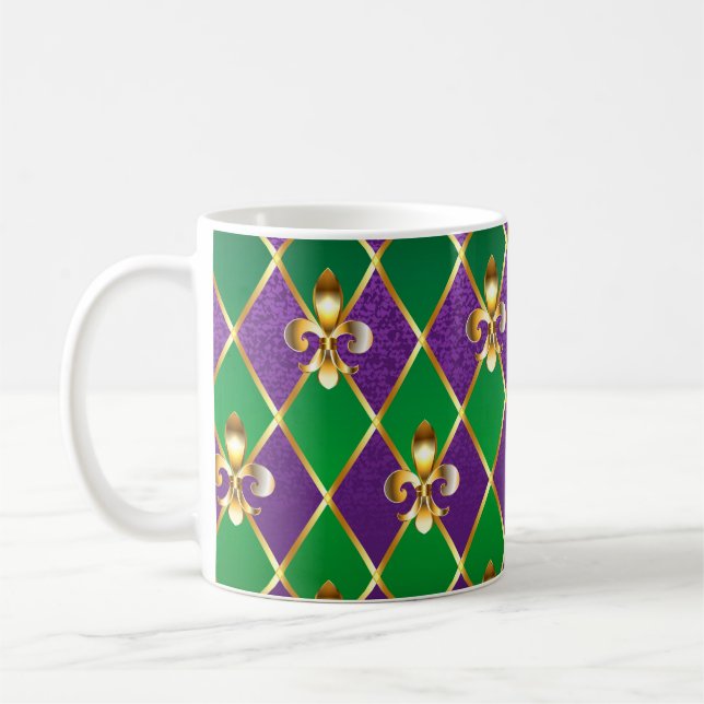 Jewellery Background Mardi Gras Coffee Mug (Left)