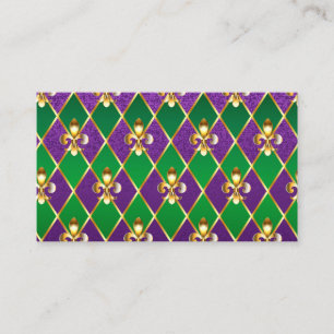 Jewellery Background Mardi Gras Discount Card