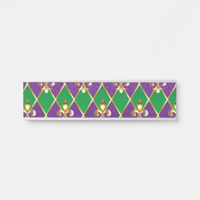 Jewellery Background Mardi Gras Door Sign (Front)