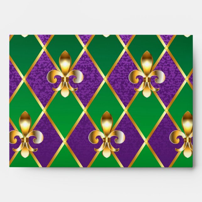 Jewellery Background Mardi Gras Envelope (Front)