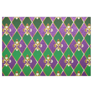 Jewellery Background Mardi Gras Fabric
