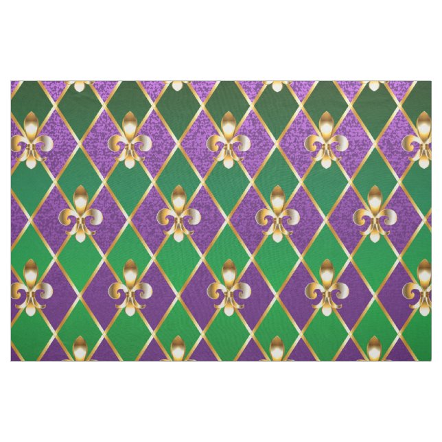 Jewellery Background Mardi Gras Fabric (Yard)