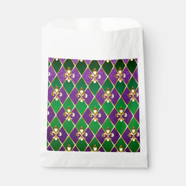 Jewellery Background Mardi Gras Favour Bags (Front)