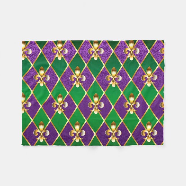 Jewellery Background Mardi Gras Fleece Blanket (Front (Horizontal))