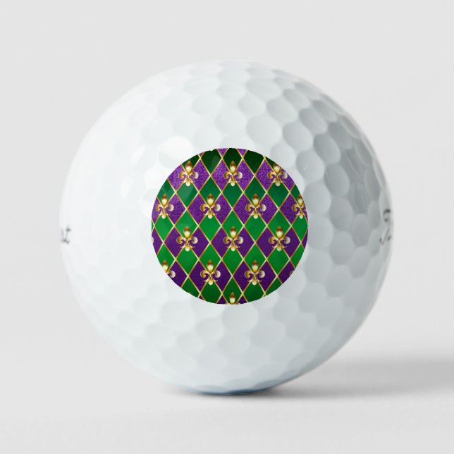 Jewellery Background Mardi Gras Golf Balls (Front)