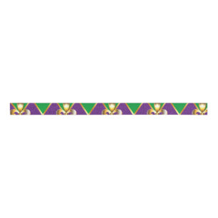 Jewellery Background Mardi Gras Grosgrain Ribbon