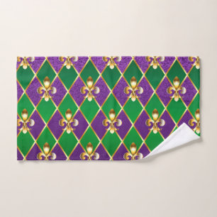 Jewellery Background Mardi Gras Hand Towel