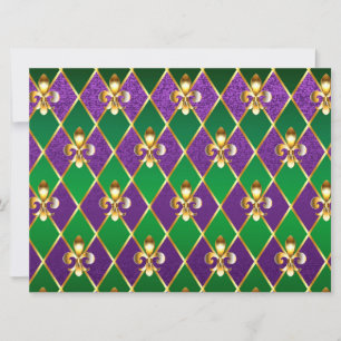 Jewellery Background Mardi Gras Invitation