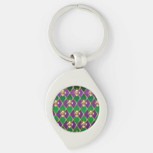 Jewellery Background Mardi Gras Key Ring