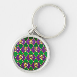 Jewellery Background Mardi Gras Key Ring