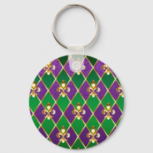 Jewellery Background Mardi Gras Key Ring