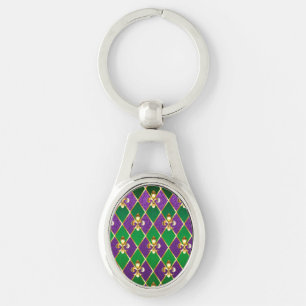 Jewellery Background Mardi Gras Key Ring