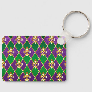 Jewellery Background Mardi Gras Key Ring