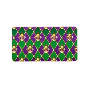 Jewellery Background Mardi Gras Label