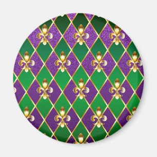Jewellery Background Mardi Gras Magnet