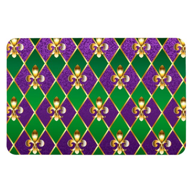Jewellery Background Mardi Gras Magnet (Horizontal)
