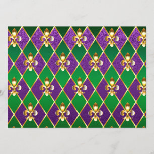 Jewellery Background Mardi Gras Menu
