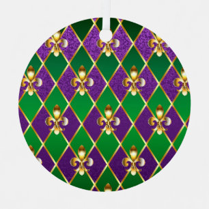 Jewellery Background Mardi Gras Metal Tree Decoration