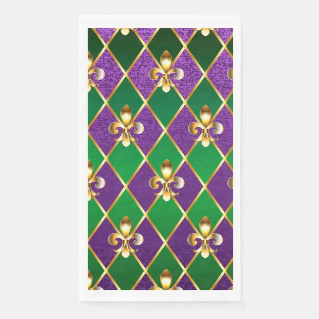 Jewellery Background Mardi Gras Napkin (Front)