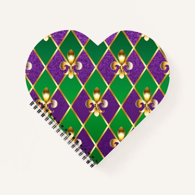 Jewellery Background Mardi Gras Notebook (Front)
