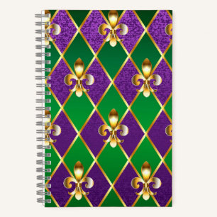 Jewellery Background Mardi Gras Notebook