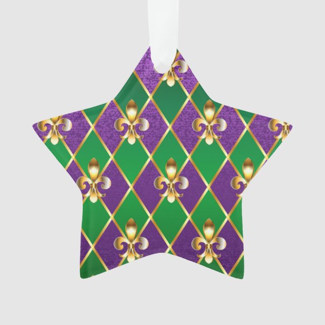 Jewellery Background Mardi Gras Ornament (Front)