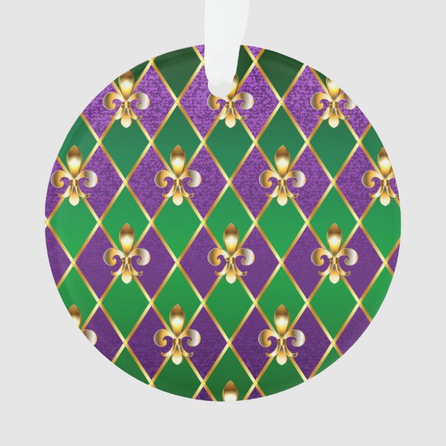 Jewellery Background Mardi Gras Ornament (Front)