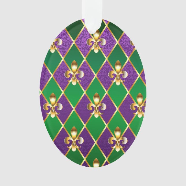 Jewellery Background Mardi Gras Ornament (Front)