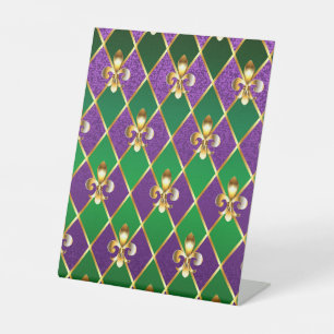 Jewellery Background Mardi Gras Pedestal Sign