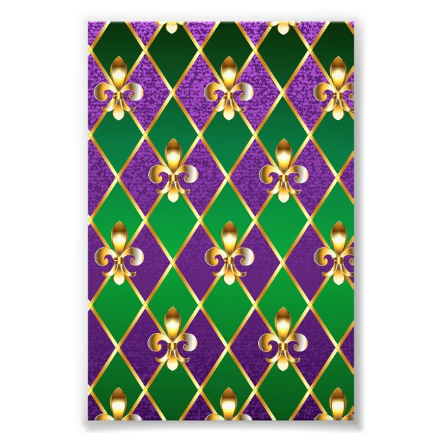 Jewellery Background Mardi Gras Photo Print (Front)