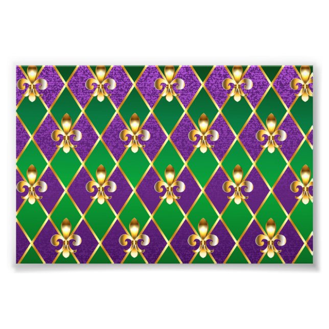 Jewellery Background Mardi Gras Photo Print (Front)