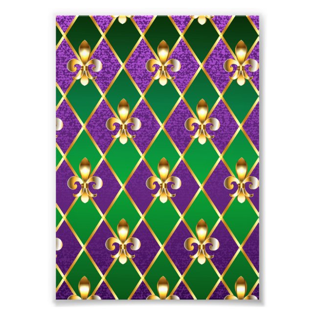 Jewellery Background Mardi Gras Photo Print (Front)