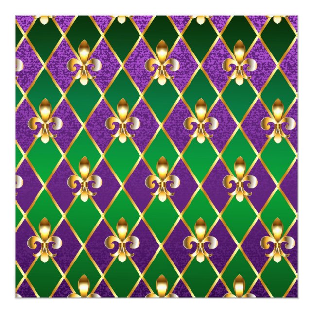 Jewellery Background Mardi Gras Photo Print (Front)