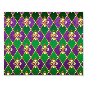 Jewellery Background Mardi Gras Photo Print