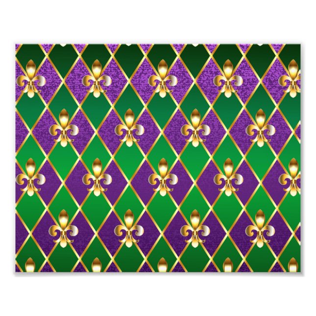 Jewellery Background Mardi Gras Photo Print (Front)