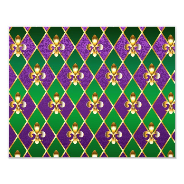Jewellery Background Mardi Gras Photo Print (Front)