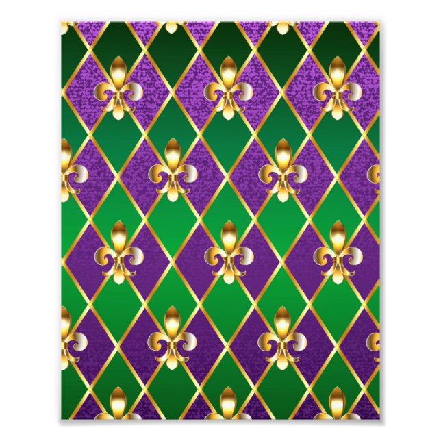 Jewellery Background Mardi Gras Photo Print (Front)